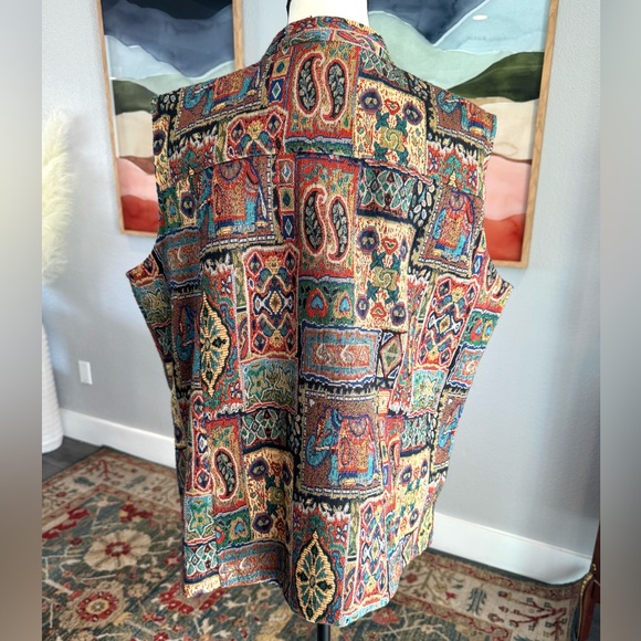 Coldwater Creek Embroidered Tapestry Vest - Picture 3 of 8